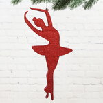 Игрушка для уличной елки Балерина 30 см красная, пеноплекс