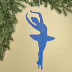 Игрушка для уличной елки Балерина 30 см синяя, пеноплекс