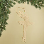 Игрушка для уличной елки Балерина 30 см золотая, пеноплекс
