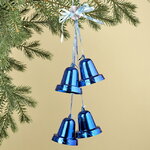 Гирлянда из колокольчиков 32 см синяя