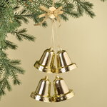 Гирлянда из колокольчиков 32 см золотая