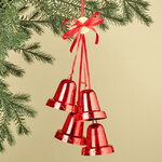 Гирлянда из колокольчиков 32 см красная