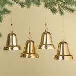 Елочная игрушка Колокольчик 10 см золотой 4 шт