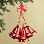 Гроздь колокольчиков 45 см красная