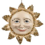 Елочная игрушка Солнце Ди Плюжио - Золото Востока 15 см, подвеска