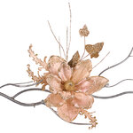 Искусственная магнолия Elven Hairpin 28 см, клипса