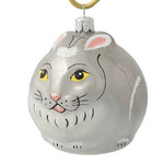 Стеклянный елочный шар Кролик Кельвин - Новогодний талисман 7 см