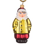 Стеклянная елочная игрушка Малыш 8 см, подвеска