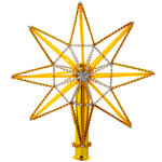 Верхушка на елку Звезда Монтерей 22 см золотая, стекло
