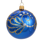 Стеклянный елочный шар Вариация 7 см синий