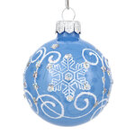 Стеклянный елочный шар Зимушка 6 см синий