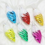 Набор елочных игрушек Сосульки Подвески 9 см 6 шт, стекло