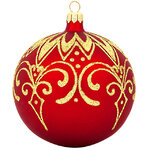 Стеклянный елочный шар Вечерний 9 см красный