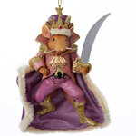 Елочная игрушка Мышиный Король в фиолетовой накидке - Сказочный Балет 15 см, подвеска