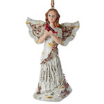 Елочная игрушка Лесной Ангел - шатенка 13 см, подвеска