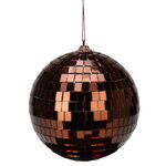 Новогоднее украшение Зеркальный Диско шар Brown 15 см
