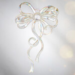 Елочная игрушка Бант Алиони 16*10*6 см перламутровый, подвеска