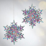 Елочная игрушка Снежинка Альвисс 11 см, 2 шт, голубая