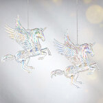 Елочная игрушка Единорог Ганэль с перламутровыми крыльями 15 см, 2 шт, подвеска