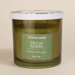Ароматическая свеча Melania - Fresh Herbs 10 см, в стеклянном стакане