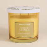 Ароматическая свеча Melania - Amber Vanilla 10 см, в стеклянном стакане