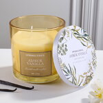 Ароматическая свеча Melania - Amber Vanilla 10 см, в стеклянном стакане