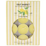 Набор ароматических чайных свечей Rotes - Лимон 4 см, 12 шт