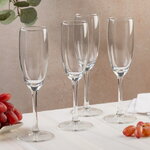 Набор бокалов для шампанского Moscato 4 шт, 180 мл, стекло