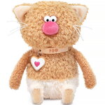 Мягкая игрушка Кот Раф-Валентинка 16 см, Кофейные Коты