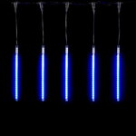 Светодиодная гирлянда Тающие Сосульки 5*0.3 м, 160 синих LED ламп, черный ПВХ, 5 м, IP44