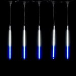 Светодиодная гирлянда Тающие Сосульки 5*0.3 м, 160 холодных белых/синих LED ламп, черный ПВХ, 5 м, IP44