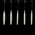 Светодиодная гирлянда Тающие Сосульки 5*0.3 м, 240 холодных белых LED ламп, черный ПВХ, 5 м, IP44