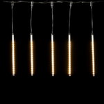 Светодиодная гирлянда Тающие Сосульки 5*0.3 м, 240 теплых белых LED ламп, черный ПВХ, 5 м, IP44