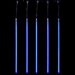 Светодиодная гирлянда Тающие Сосульки 5*1 м, 480 синих LED ламп, черный ПВХ, 5 м, IP44