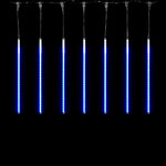 Светодиодная гирлянда Тающие Сосульки 10*0.5 м, 600 синих LED ламп, черный ПВХ, 10 м, IP44