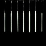 Светодиодная гирлянда Тающие Сосульки 10*0.5 м, 600 холодных белых LED ламп, черный ПВХ, 10 м, IP44