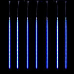 Светодиодная гирлянда Тающие Сосульки 10*0.8 м, 720 синих LED ламп, черный ПВХ, 10 м, IP44