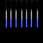 Светодиодная гирлянда Тающие Сосульки 10*0.5 м, 720 холодных белых/синих LED ламп, черный ПВХ, 10 м, IP44
