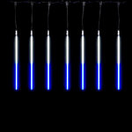 Светодиодная гирлянда Тающие Сосульки 10*0.8 м, 720 холодных белых/синих LED ламп, черный ПВХ, 10 м, IP44