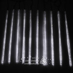 Светодиодная гирлянда Тающие Сосульки 10*0.8 м, 720 холодных белых LED ламп, черный ПВХ, 10 м, IP44