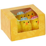 Набор декоративных фигурок Цыплята в кепочке 5 см, 6 штук