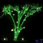 Гирлянды на дерево Клип Лайт Quality Light 30 м, 300 зеленых LED ламп, с мерцанием, прозрачный ПВХ, IP44