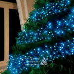 Электрогирлянда Фейерверк Cluster Lights 200 синих LED ламп 3 м, синий ПВХ, соединяемая