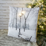 Декоративная подушка с лампочками Winter Alley 45*45 см, на батарейках