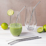 Металлические трубочки для коктейлей Tenby с щеточкой 21 см, 5 предметов