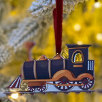 Деревянная елочная игрушка Паровоз - Краски детства 10 см