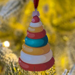 Деревянная елочная игрушка Пирамидка - Краски детства 10 см