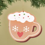 Деревянная елочная игрушка Чашечка - Пряничные Истории 10 см