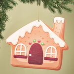 Игрушка для уличной елки Домик - Пряничные Истории 25 см, дерево