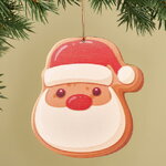 Деревянная елочная игрушка Санта Клаус - Пряничные Истории 10 см